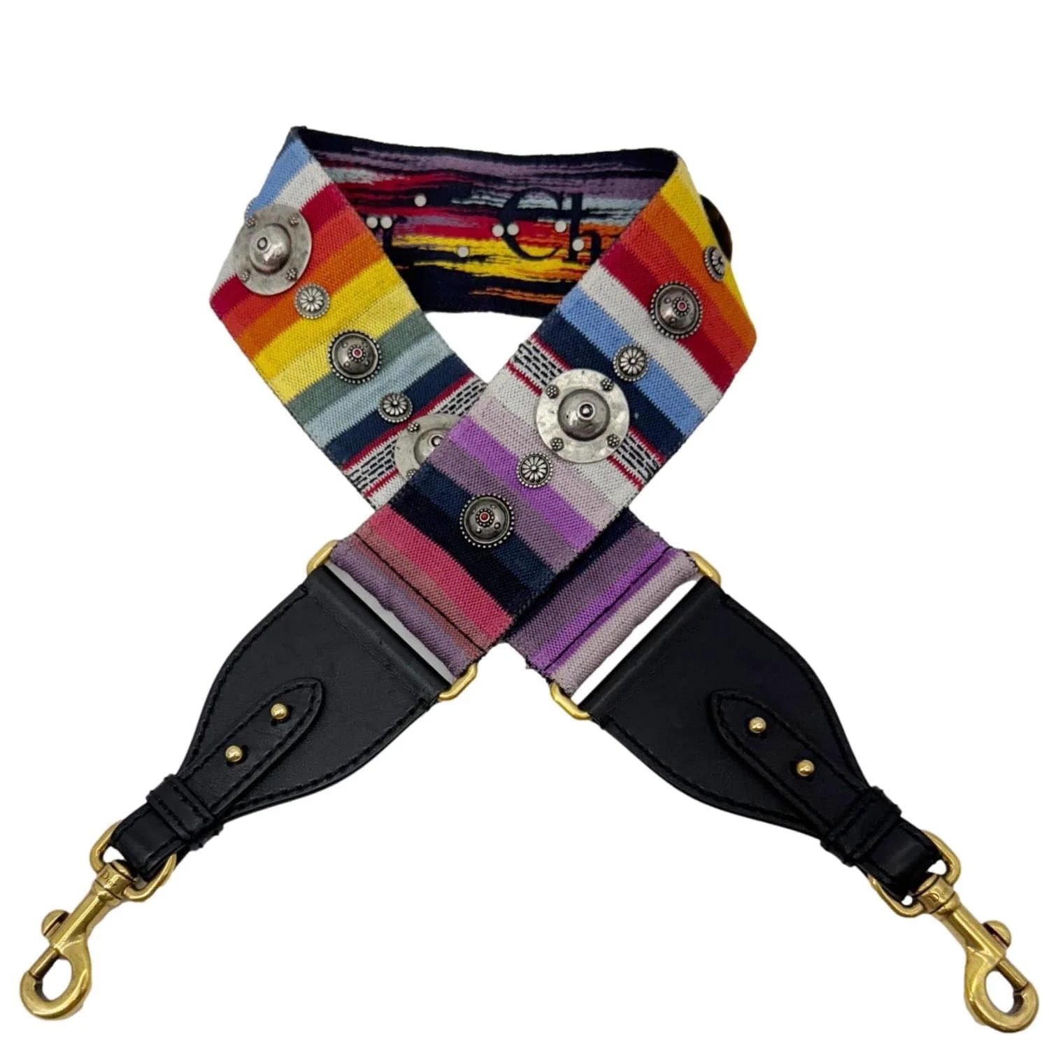 Dior — Christian Dior Studded Embroidered Shoulder Strap — Accessory — resale