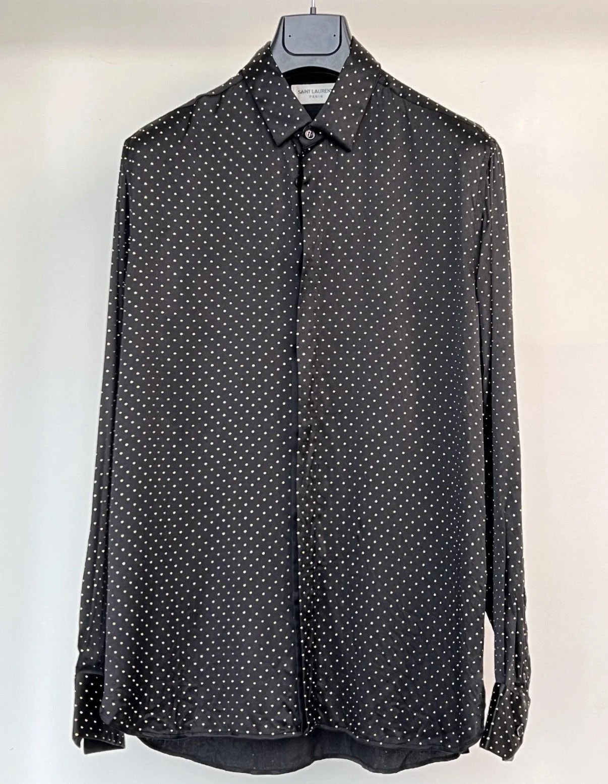 Saint Laurent — Saint Laurent Polka-Dot Long-Sleeve Shirt J62 — streetwear — resale