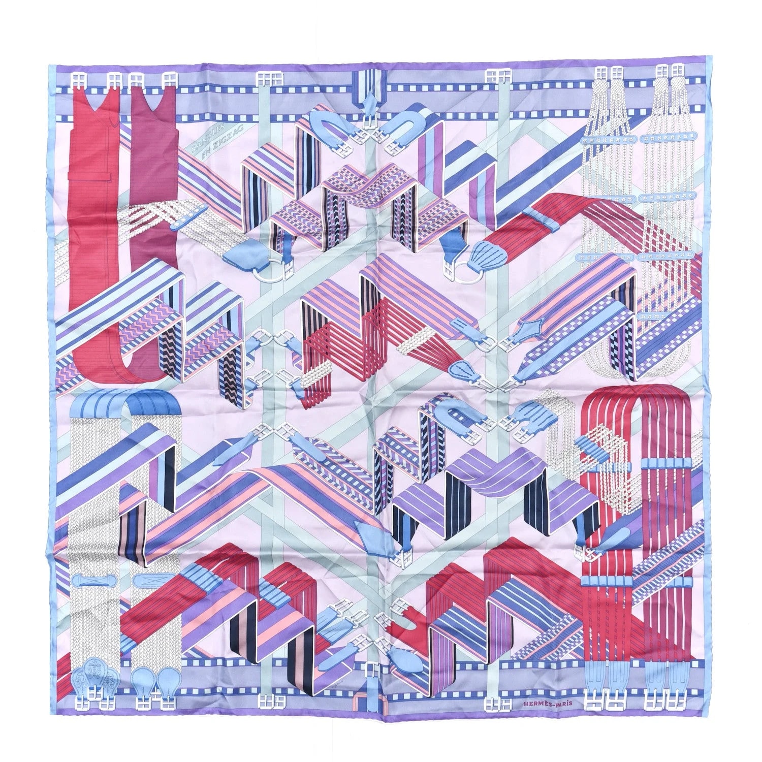 Hermès — Sangles En Zigzag Scarf 90 — Accessory — resale