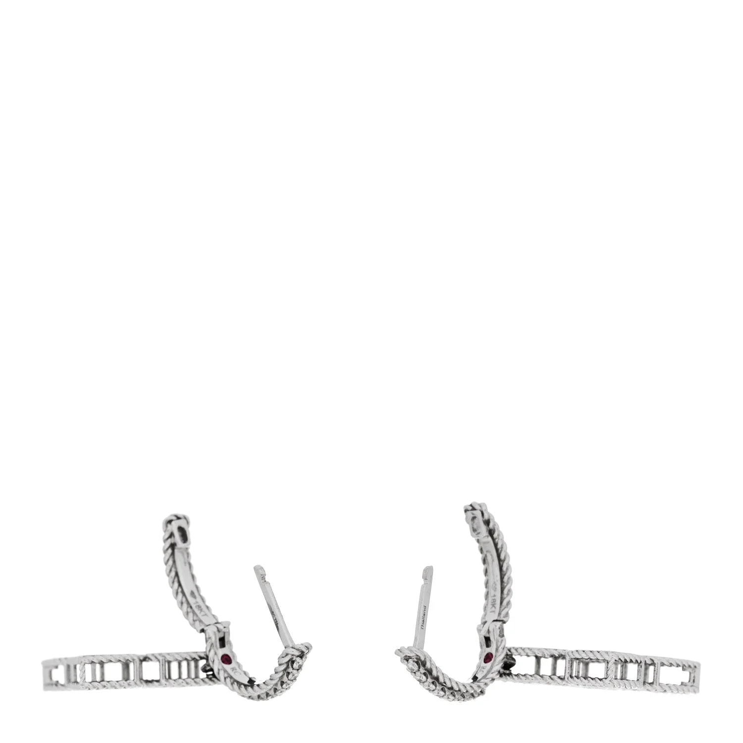 18K White Gold Venetian Princess Pave Flower Drop 3