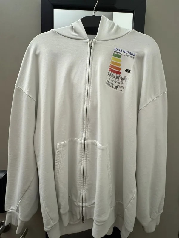 Balenciaga — Balenciaga Energy Label Zip Up Hoodie — streetwear — resale