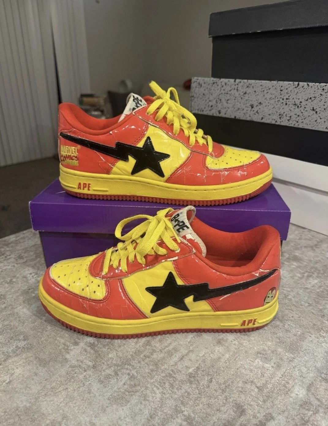 BAPE — 2005 Man Bapesta Bape Marvel Comics — Sneaker — resale