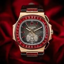 Patek Philippe Nautilus Rose Gold Brown Dial Ruby 5980/12R Complete Set 2