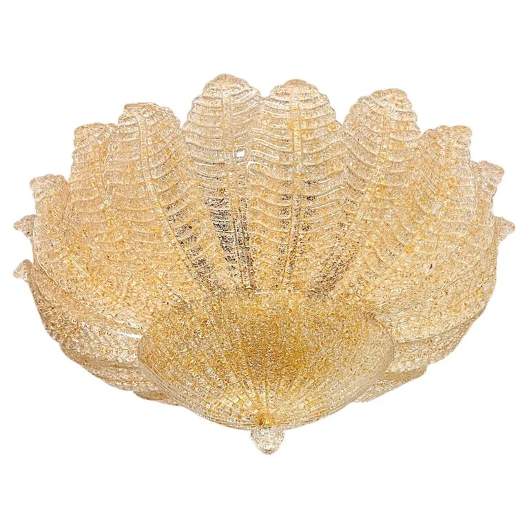 Murano — Flower Ceiling - Murano Art Glass - Golden Powder — Lighting — resale