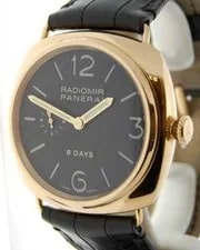 Panerai — Panerai Radiomir 8 Day 18K Rose Gold Black Dial / Box G Pam00197 — Watch — resale