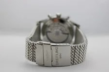 2012 Breitling Transocean Chronograph Silver Steel AB015212/G724 43mm B&P 3