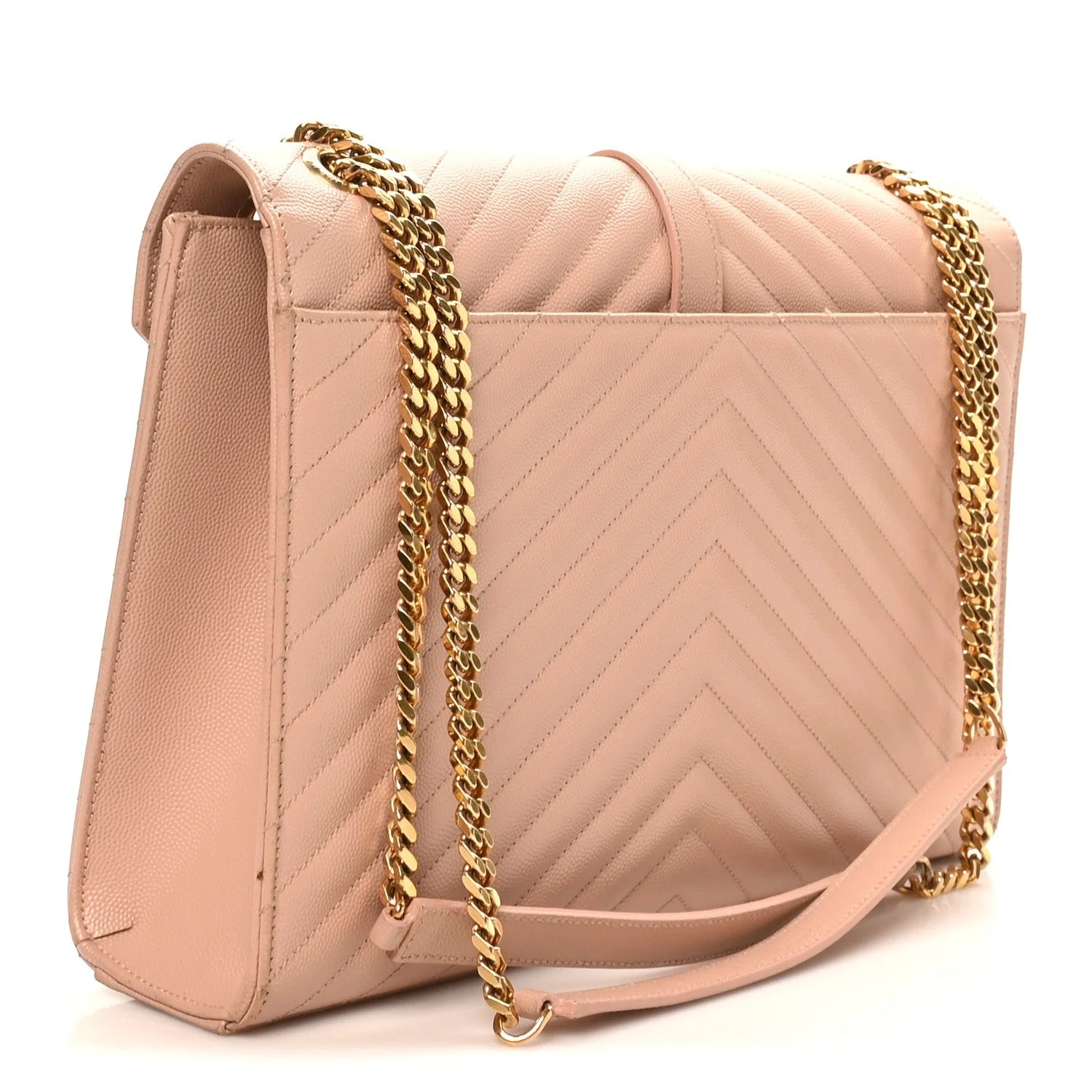 Grain de Poudre Chevron Large Satchel Pale 3