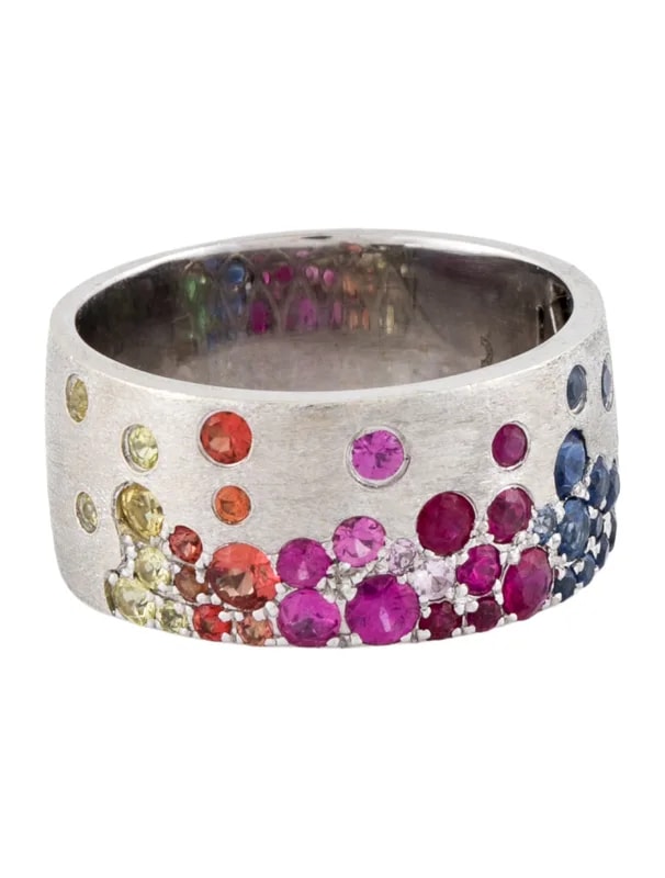 Dilamani — 18K & Tsavorite Confetti Cigar Band — Jewelry — resale