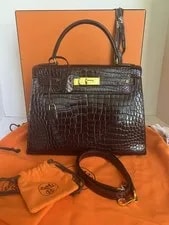 Hermès — Sublime...Vint Hermes Poro 28 Cm Kelly Sellier GHW Strap — Handbag — resale