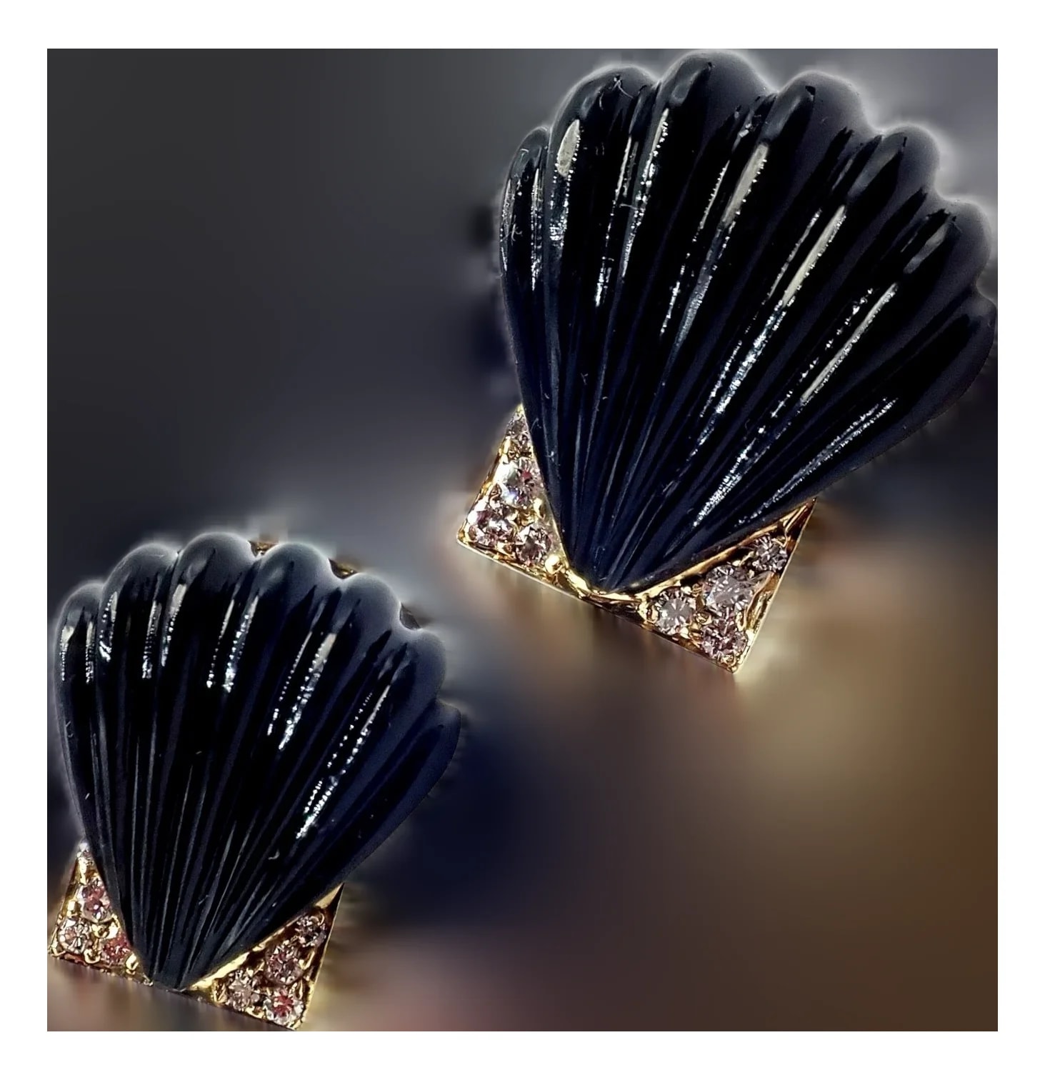 Cartier — Estate Cartier Yellow Gold Shell , Pair — Jewelry — resale