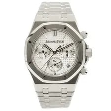Audemars Piguet — Audemars Piguet Silver Dial 26240ST Royal Oak Chronograph 50th Anniv. Box & Card — Watch — resale