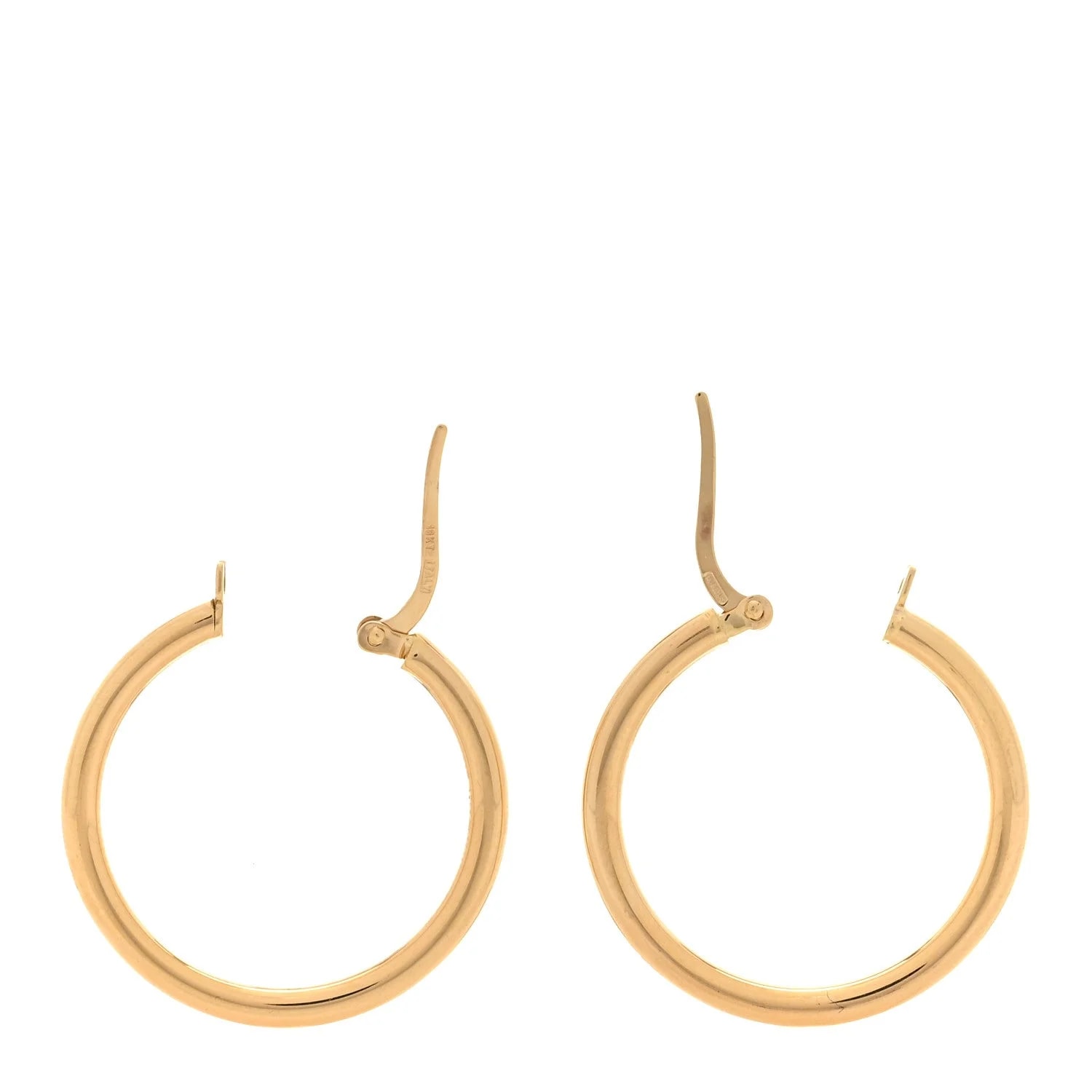 18K Yellow Gold 25mm Hoop 3