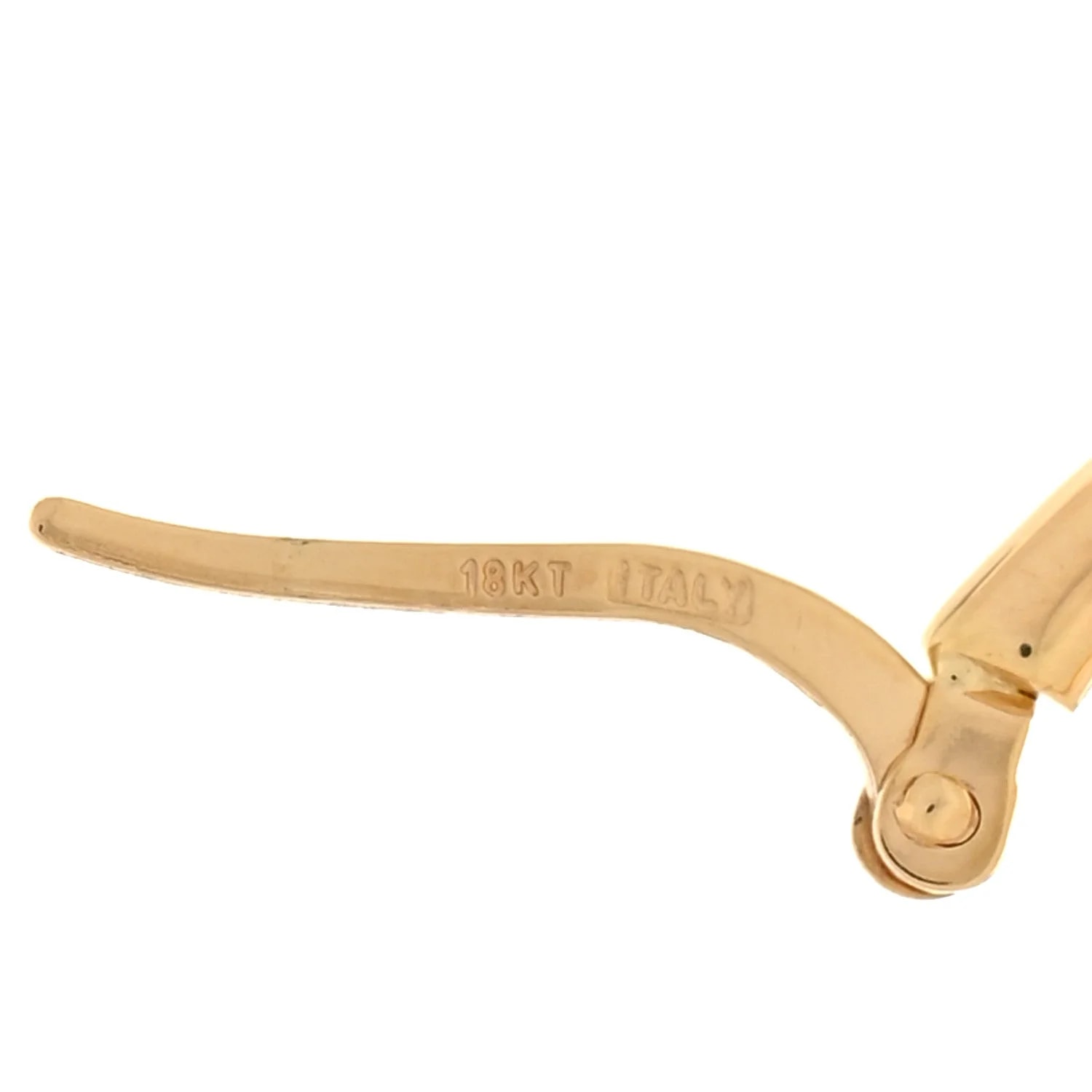 18K Yellow Gold 25mm Hoop 4