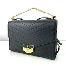 Chanel Chevron Medal Flap V Stitch 2WAY A57491 r0_0326 2
