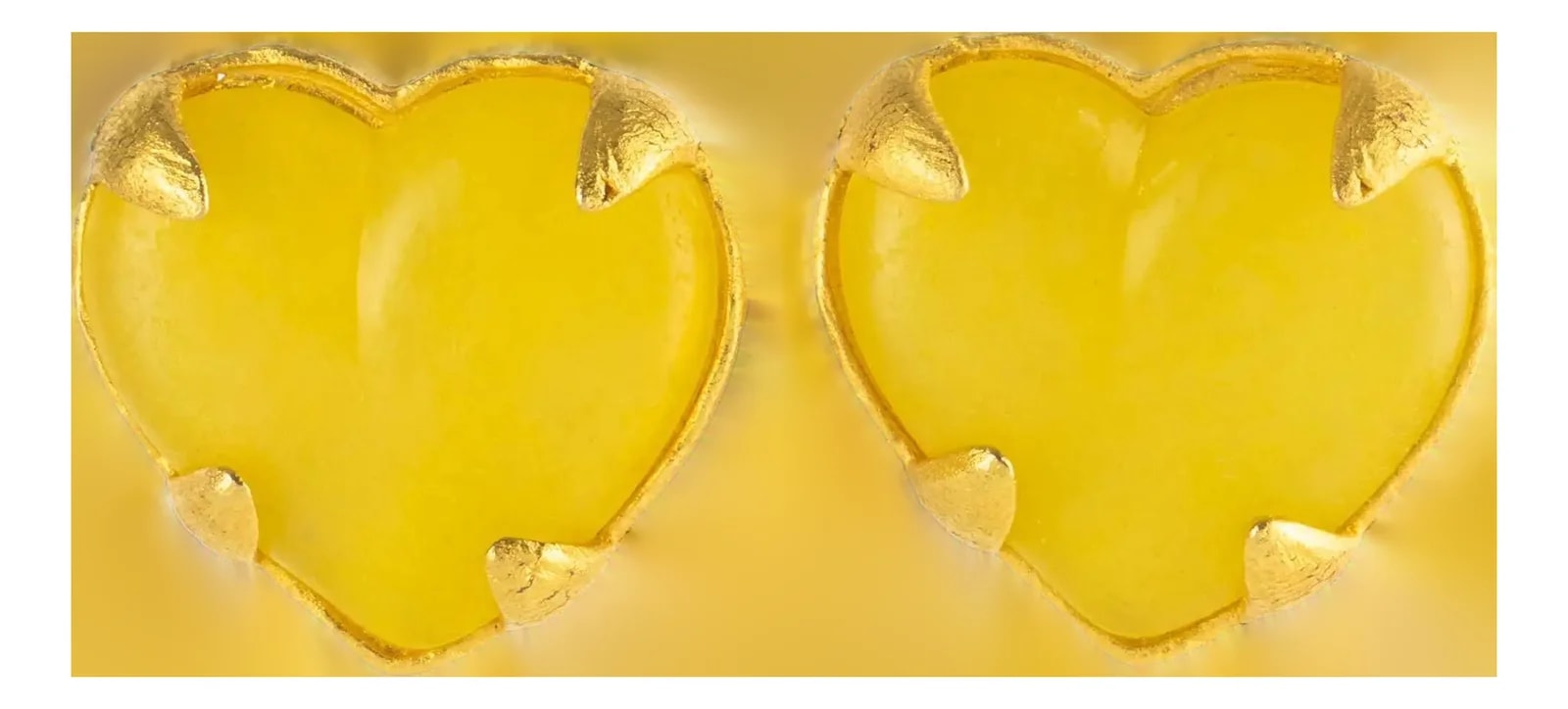 Edouard Rambaud — Edouard Rambaud Paris Citrus Gilded Heart Clip-on — Jewelry — resale