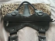 Fendi Pony Hair Leopard Trapezio Large Hobo 4
