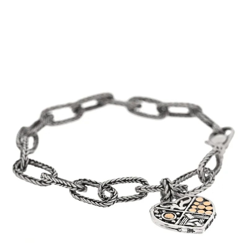John Hardy — 18K Yellow Gold Heart Dot Chain Bracelet — Jewelry — resale