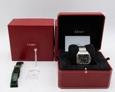 Santos de Cartier 39.8mm WSSA0062 Green Dial 2