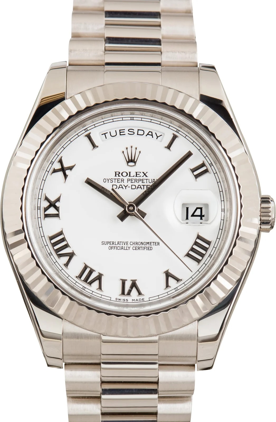 18k Yellow Gold Rolex Day Date II Ref 218238 Champagne Dial 4