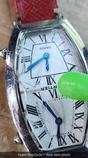 Defective Cartier Tonneau Dual Time Silver Paris 925 Broken Glass G3D 2
