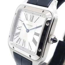 Cartier Santos-Dumont Lm WSSA0022 Silver Quartz 2