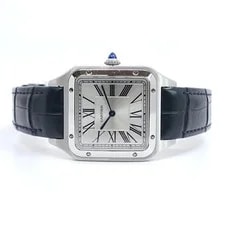 Cartier Santos-Dumont Lm WSSA0022 Silver Quartz 3