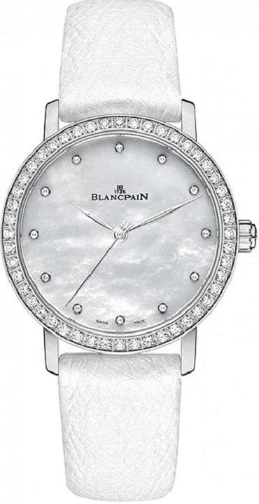 Worldofluxuryus — Blancpain Villeret Ultraplate Stainless Steel & Diamonds Lady's — Watch — resale