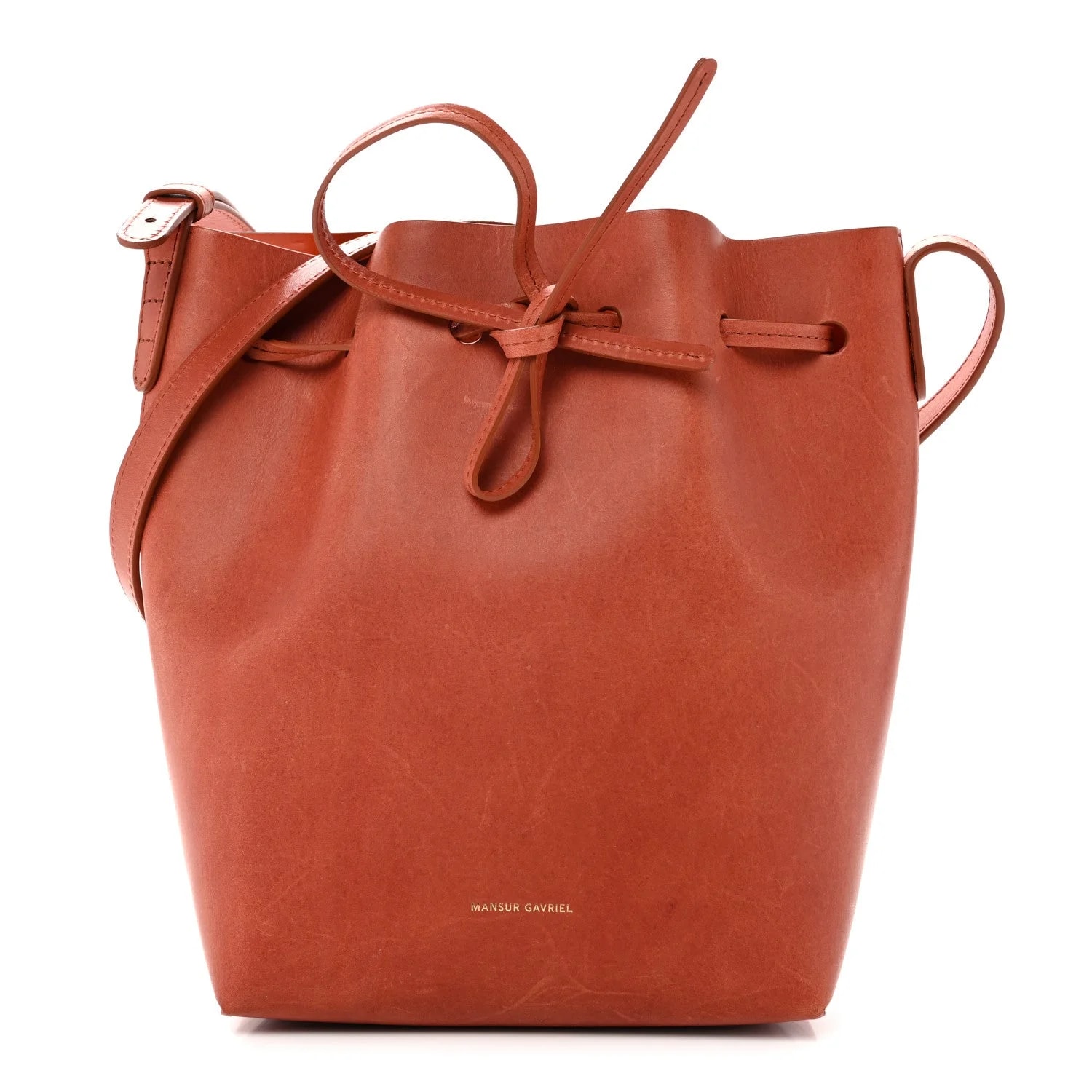Mansur Gavriel — Vegetable Tanned Mini Bucket Brandy — Handbag — resale