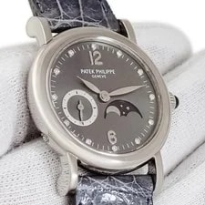 Patek Philippe Complications Calatrava 4857G-001 Diamond 29mm Gray Dial #HDW806 4
