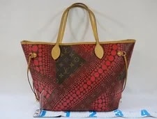 Auth Louis Vuitton X Yayoi Kusama Neverfull MM Monogram Wave 2
