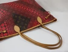 Auth Louis Vuitton X Yayoi Kusama Neverfull MM Monogram Wave 3
