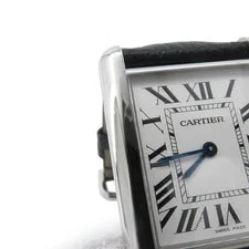 Cartier Tank Must WSTA0041 Stainless Steel / Leather 33.7mm Silver Dial #TZW1429 4