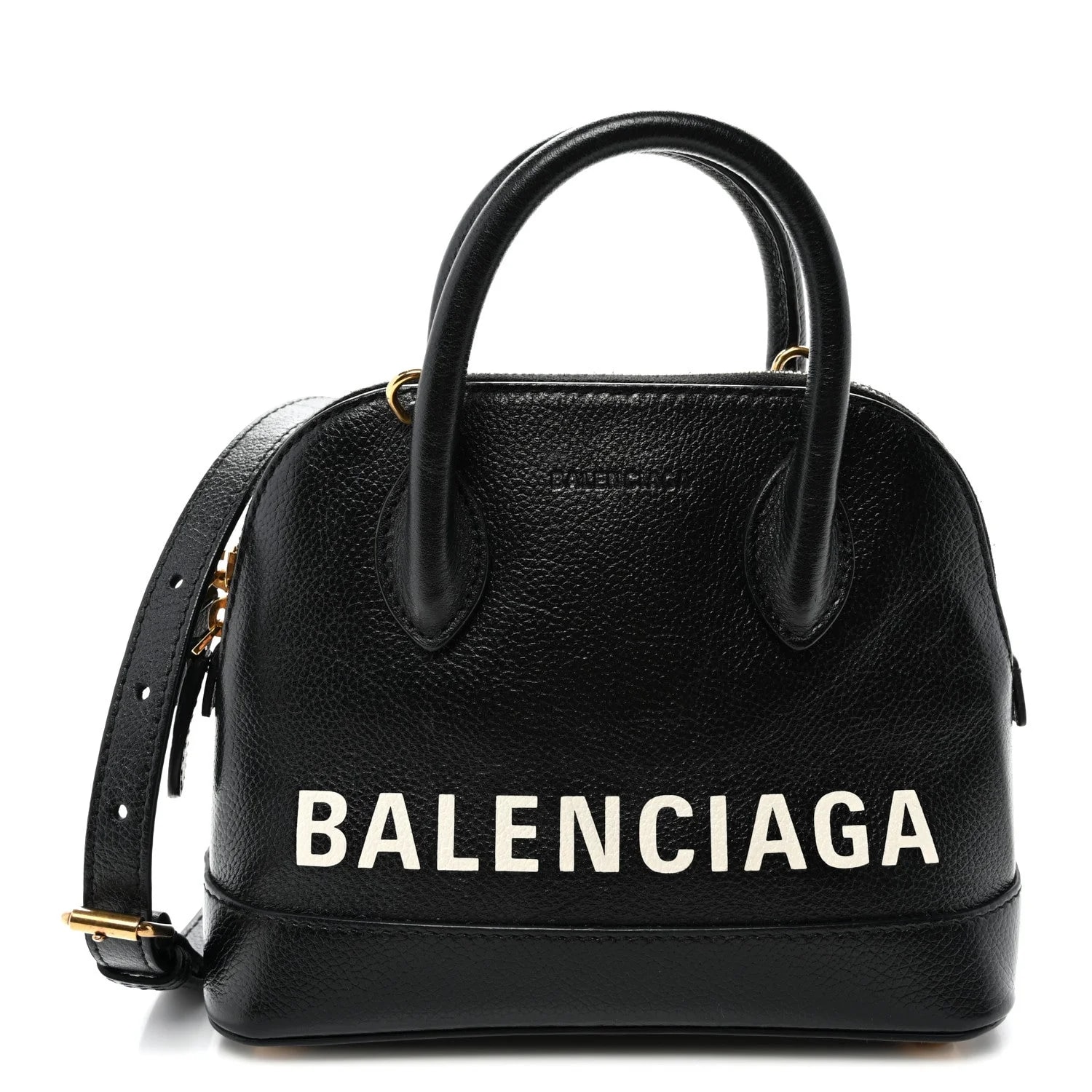 Balenciaga — Grained Logo XXS Ville Top Handle — Handbag — resale