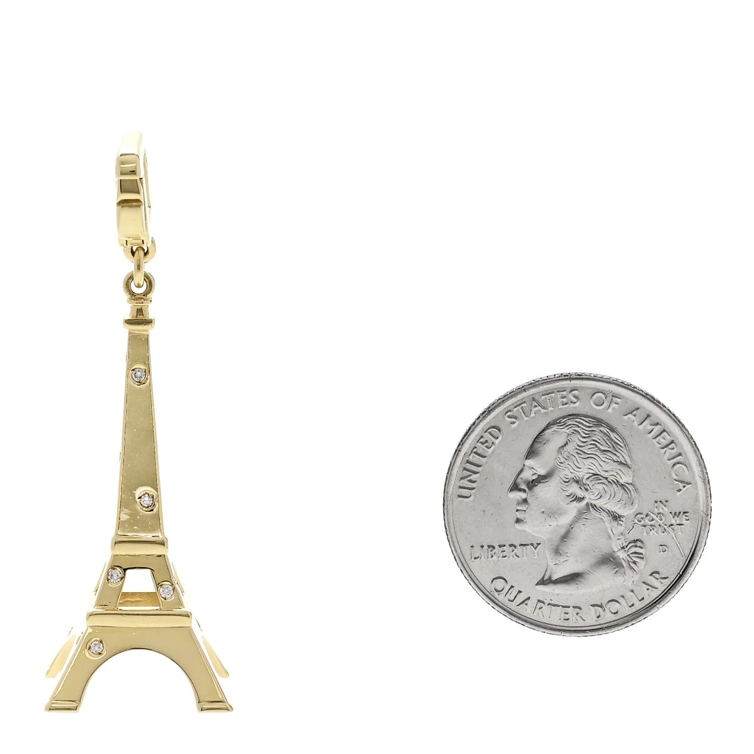 18K Yellow Gold Eiffel Tower Charm 2