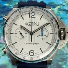 Panerai Luminor PAM01218 Chronograph Automatic 44mm PAM 1218 White Dial B & P 2