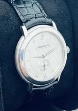 🎄🎁 Audemars Piguet. Jules. *18K Solid White Gold. OEM Strap + Gold Clasp. 2