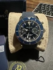 2026 Breitling AB0156161C1S1 Superocean Heritage B01 Chronograph Blue 42mm 3