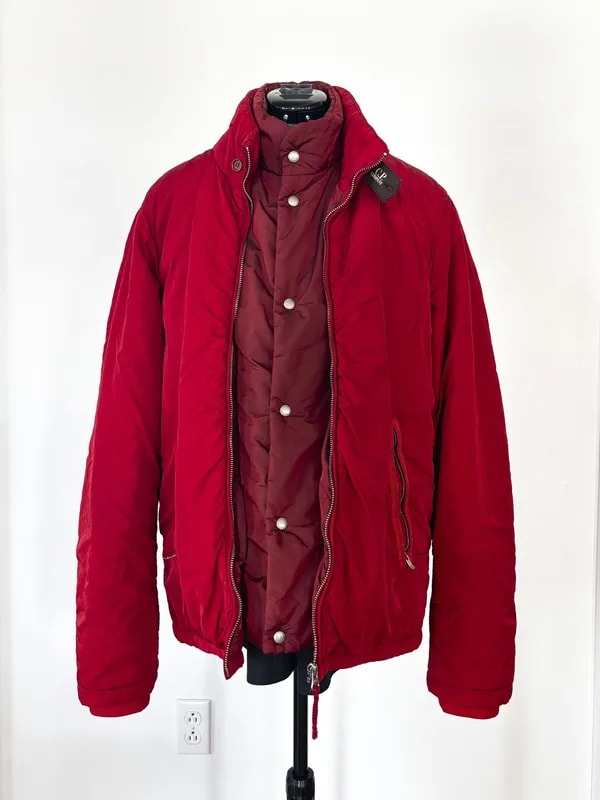 C.P. Company Red Layered Puffer Coat — Clothing — resale