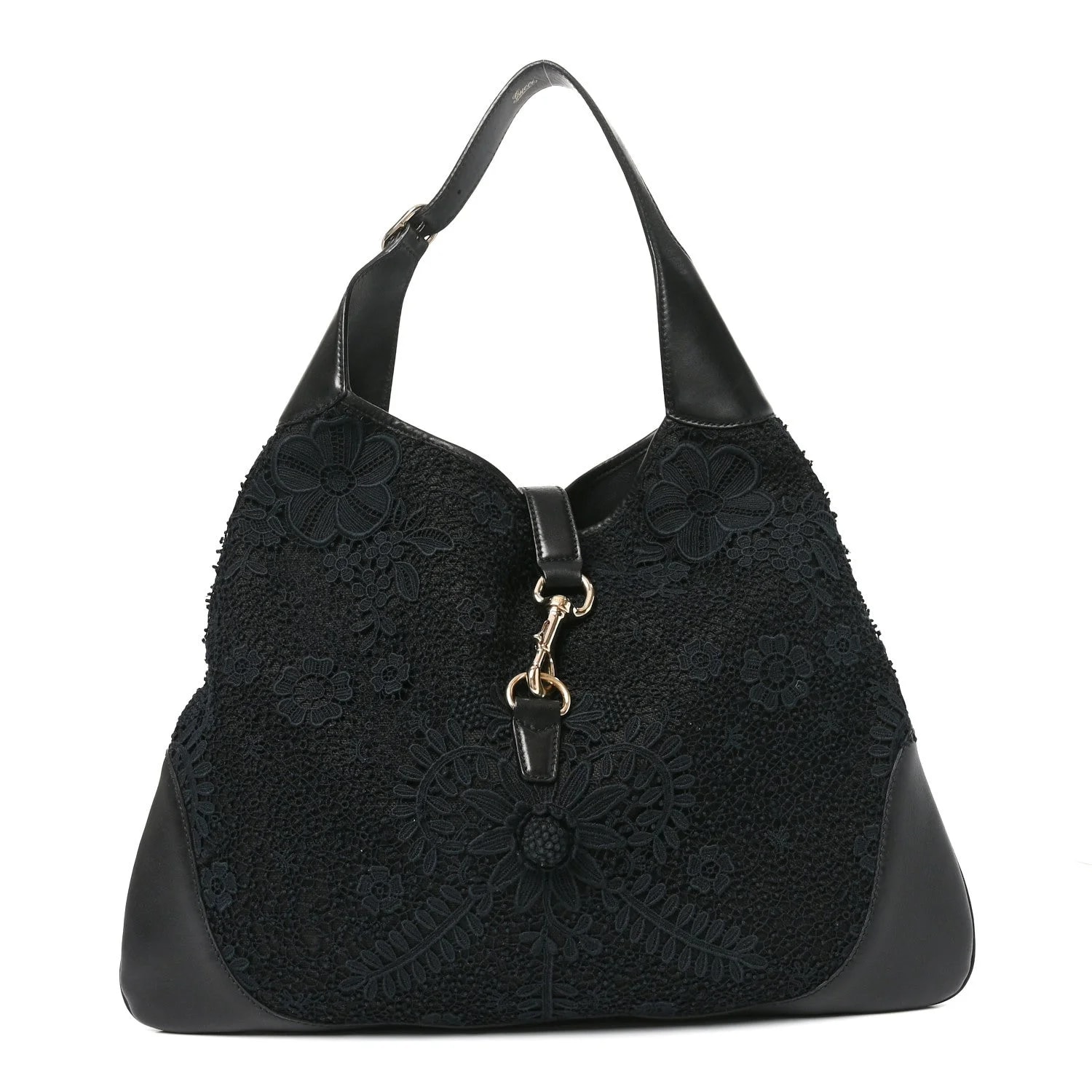 Gucci — Calfsking Lace Large Jackie O Bouvier Hobo — Handbag — resale