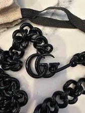 Gucci GG Marmont Mini Quilted Chain Strap Logo Monochrome 3