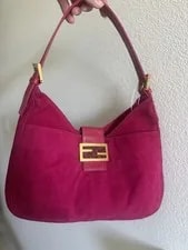 Fendi Hobo W/ Glittery Logo Buckle & Hardware 2