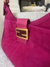 Fendi Hobo W/ Glittery Logo Buckle & Hardware 4