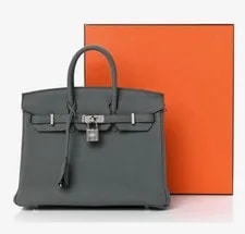 Pre-own Authentic Hermes Birkin 25 Amande 4