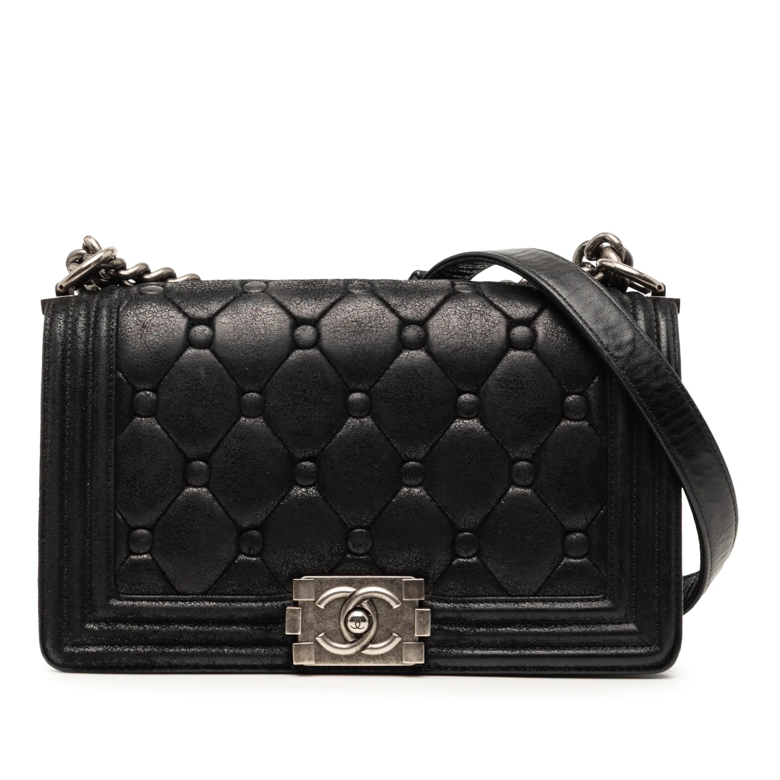 Chanel — Old Medium Chesterfield Boy Flap — Handbag — resale