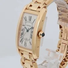 Cartier Tank Americaine Large 27mm 18K Gold White Dial W26031K2 1740 3