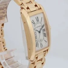 Cartier Tank Americaine Large 27mm 18K Gold White Dial W26031K2 1740 4