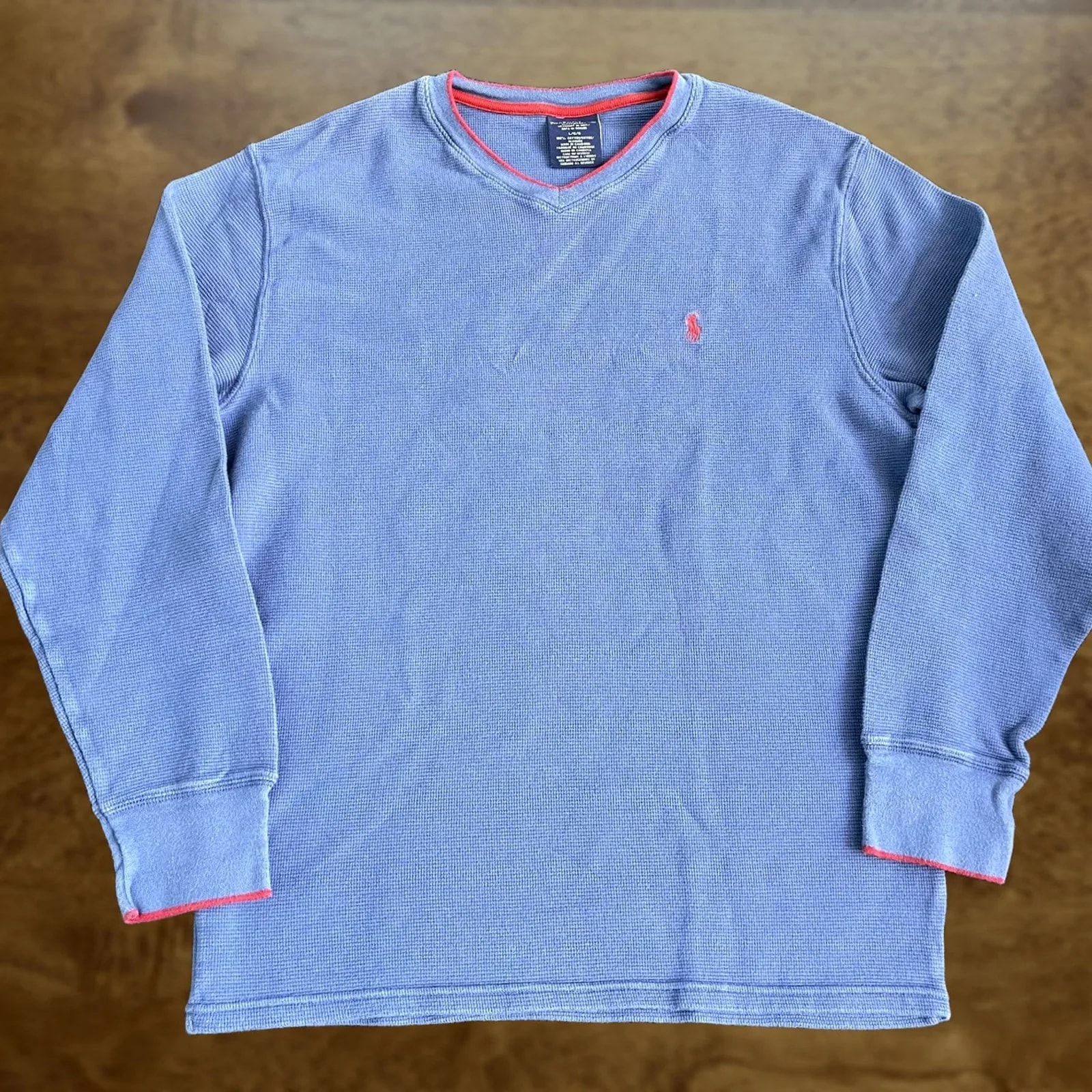Polo Ralph Lauren — Polo Ralph Lauren Pajama Top Large Waffle Long Sleeve Sleepwear — streetwear — resale