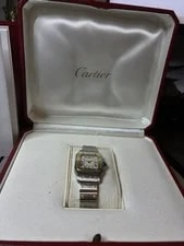 Cartier 1567 24mm Stainless Steel Quartz With Box & Book Needs Battery 2