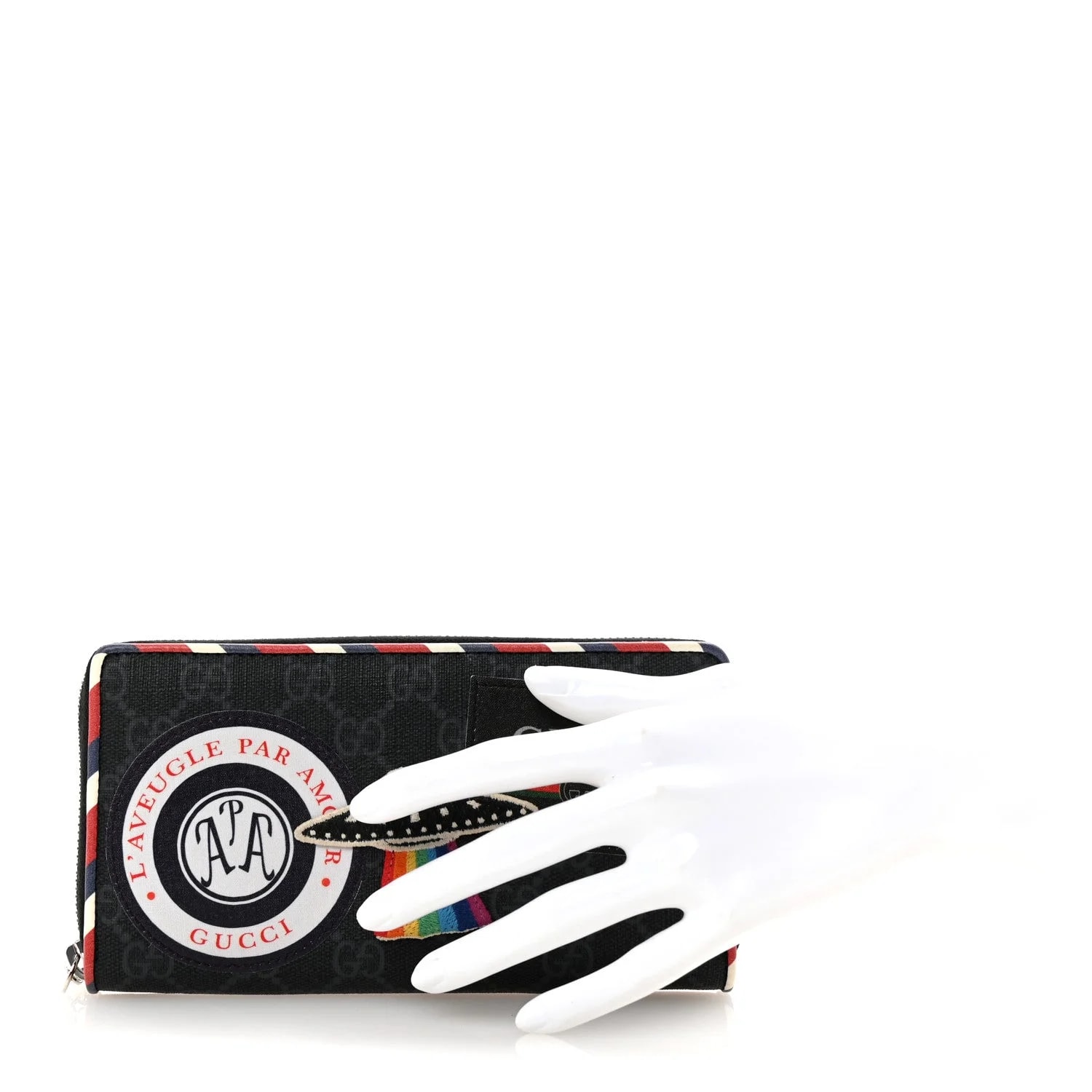 Night Courrier Embroidered Zip Around Wallet 2