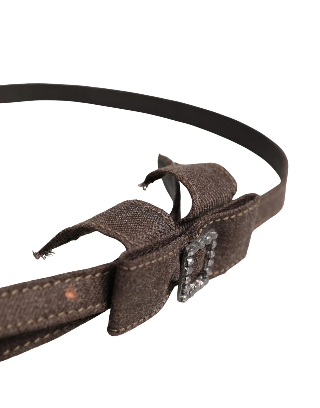 Ermanno Scervino Dark Bow Embellished Buckle Belt 3